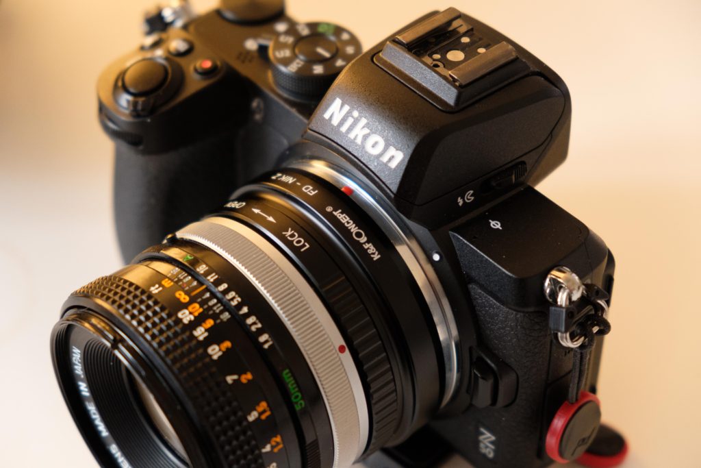 Adapting a Canon FD 1.8 50mm lens to a Nikon mirrorless with K&F Concept