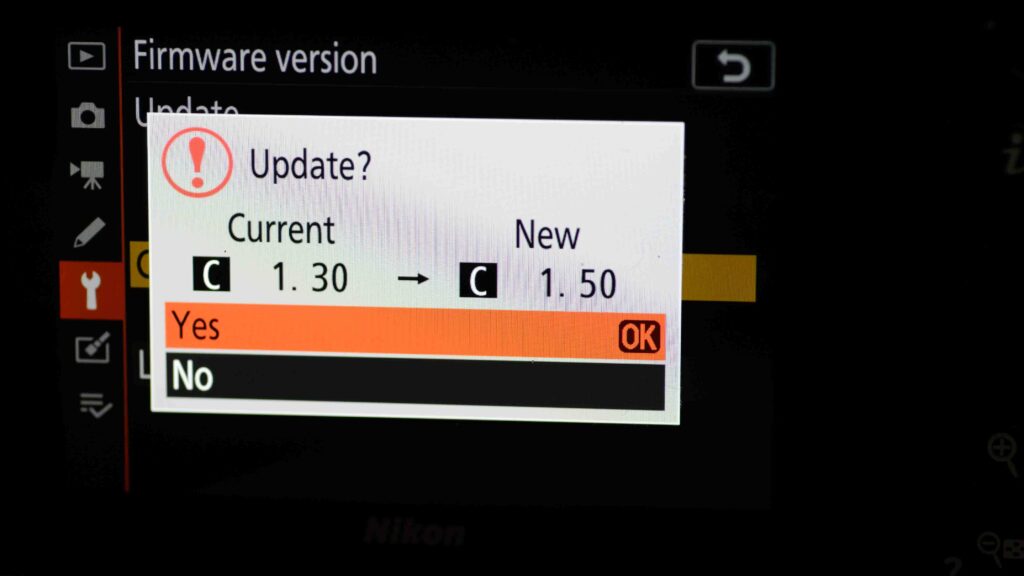 Nikon Firmware upgrade.