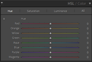 The hue sliders in Lightroom.