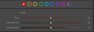 The saturation slider in Lightroom