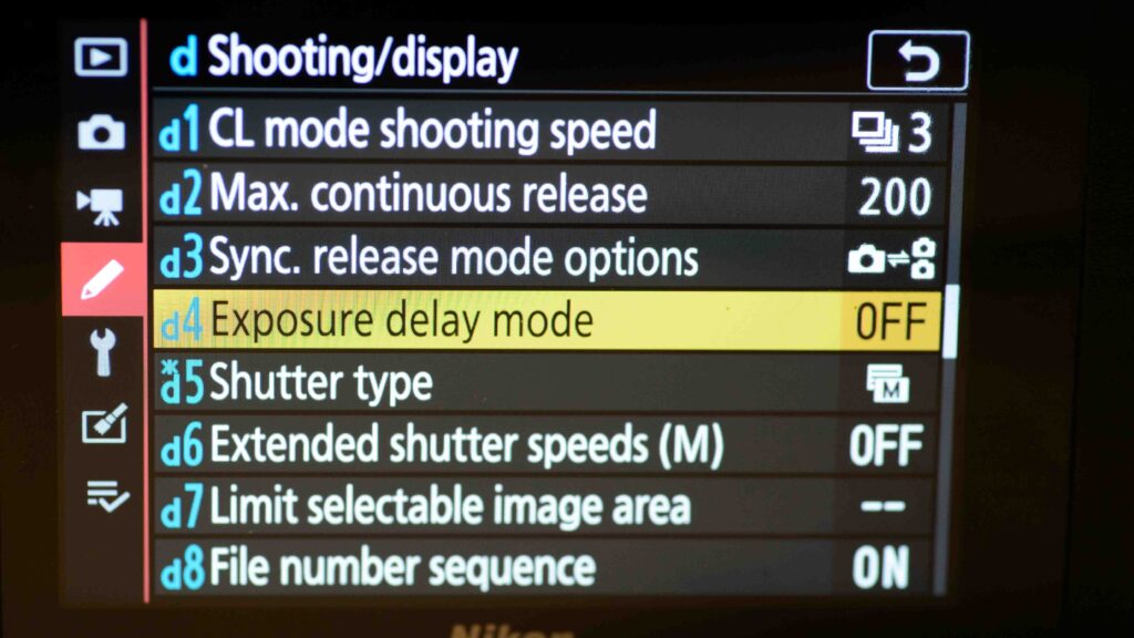 What is exposure delay mode? (Nikon)